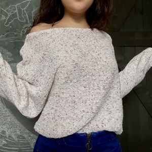 beige/cream colored knit sweater